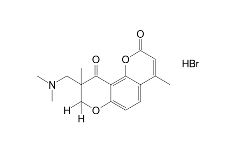 8,9-dihydro-4,9-dimethyl-9-[(dimethylamino)methyl]-2H,10H-benzo[1,2-b:3,4-b']dipyran-2,10-dione, hydrobromide