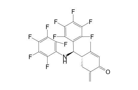 (S)-3-Methyl-6-methylene-4-((R)-pentafluorophenyl-pentafluorophenylamino-methyl)-cyclohex-2-enone