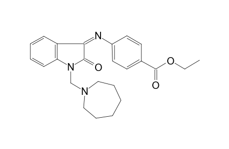 benzoic acid, 4-[[(3Z)-1-[(hexahydro-1H-azepin-1-yl)methyl]-1,2-dihydro-2-oxo-3H-indol-3-ylidene]amino]-, ethyl ester