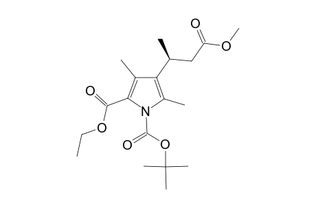 (+)-(S)-Methyl 3-(2,4-dimethyl-5-ethoxycarbonyl-1-tert-butoxycarbonylpyrrol-3-yl)butanoate