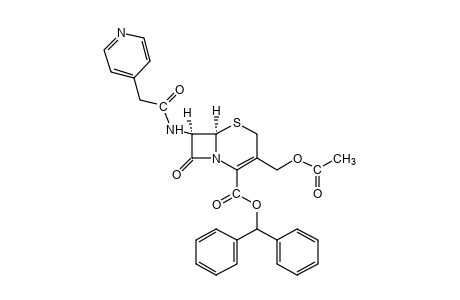 3-(HYDROXYMETHYL)-8-OXO-7-[2-(4-PYRIDYL)ACETAMIDO]-5-THIA-1-AZABICYCLO[4.2.0]OCT-2-ENE-2-CARBOXYLIC ACID, DIPHENYLMETHYL ESTER, ACETATE (ESTER)