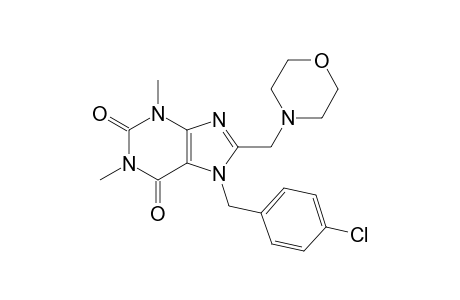 7-(4-chlorobenzyl)-1,3-dimethyl-8-(4-morpholinylmethyl)-3,7-dihydro-1H-purine-2,6-dione