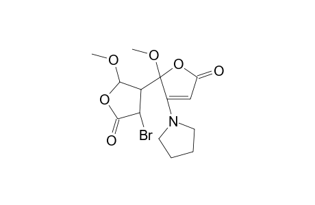 5-(3'-Bromo-5'-methoxy-2'-oxo-tetrahydro-furan-4'-yl)-5-methoxy-4-(pyrrolidin-1-yl)-furan-2(5H)-one