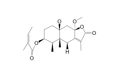 3-BETA-ANGELOYLOXY-10-BETA-HYDROXY-8-ALPHA-METHOXYEREMOPHILENOLIDE