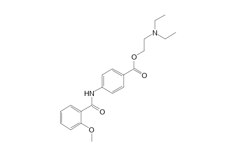 p-(o-methoxybenzamido)benzoic acid, 2-(diethylamino)ethyl ester