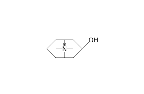 9,9-Dimethyl-9-azonia-bicyclo(3.3.1)nonane-3-endo-ol cation