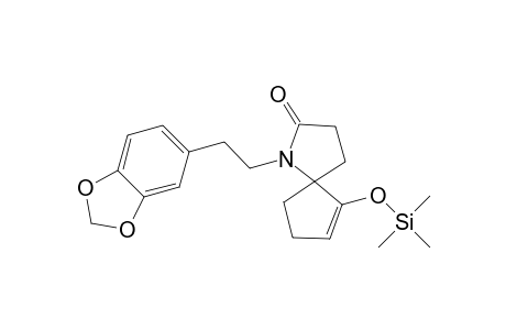 1-Azaspiro[4.4]non-6-en-2-one, 1-[2-(1,3-benzodioxol-5-yl)ethyl]-6-[(trimethylsilyl)oxy]-, (.+-.)-