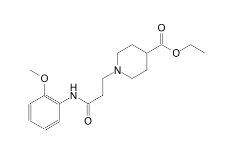 4-Piperidinecarboxylic acid, 1-[3-[(2-methoxyphenyl)amino]-3-oxopropyl]-, ethyl ester