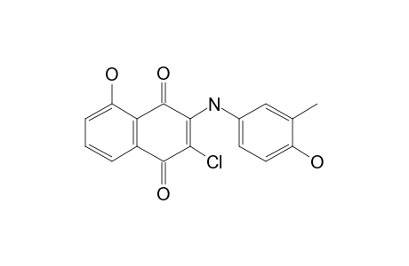 2-Chloro-5-hydroxy-3-[(4-hydroxy-3-methylphenyl)amino]naphthalene-1,4-dione