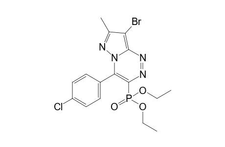 8-BROMO-4-(4'-CHLOROPHENYL)-7-METHYLPYRAZOLO-[3,2-C]-[1,2,4]-TRIAZIN-3-YL-PHOSPHONIC-ACID-DIETHYLESTER