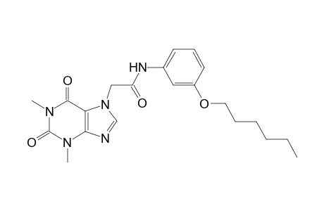 1H-purine-7-acetamide, N-[3-(hexyloxy)phenyl]-2,3,6,7-tetrahydro-1,3-dimethyl-2,6-dioxo-