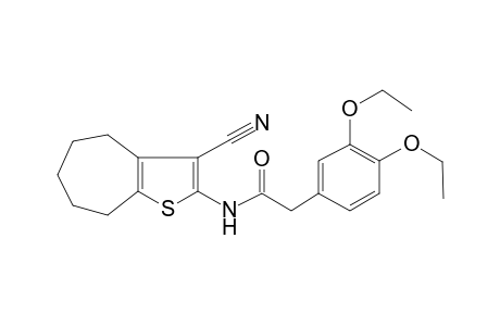 benzeneacetamide, N-(3-cyano-5,6,7,8-tetrahydro-4H-cyclohepta[b]thien-2-yl)-3,4-diethoxy-