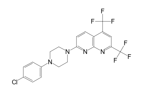 2,4-BIS(TRIFLUOROMETHYL)-7-[4-(p-CHLOROPHENYL)-1-PIPERAZINYL]-1,8-NAPHTHYRIDINE