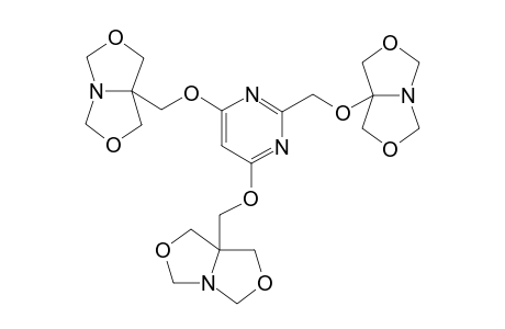 2,4,6-Tris[(3,7-dioxa-r-1-azabicyclo[3.3.0]oct-c-5-yl)methoxy]pyrimidine