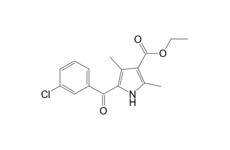 5-(m-chlorobenzoyl)-2,4-dimethylpyrrole-3-carboxylic acid, ethyl ester