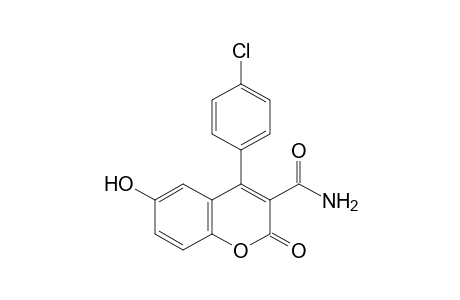 4-(p-Chlorophenyl)-6-hydroxy-2-oxo-2H-1-benzopyran-3-carboxamide