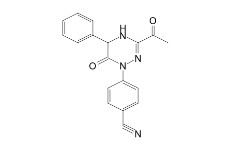 4-(3-Acetyl-6-oxo-5-phenyl-5,6-dihydro-4H-[1,2,4]triazin-1-yl)benzonitrile