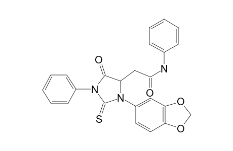 2-(3-Benzo[1,3]dioxol-5-yl-5-oxo-1-phenyl-2-thioxo-imidazolidin-4-yl)-N-phenyl-acetamide