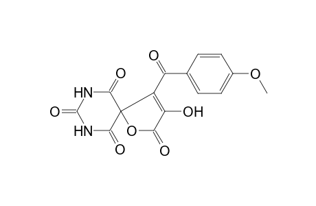 3-Hydroxy-4-(4-methoxy-benzoyl)-1-oxa-7,9-diaza-spiro[4.5]dec-3-ene-2,6,8,10-tetraone