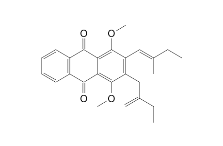 3-(2''-ETHYLPROP-2''-ENYL)-1,4-DIMETHOXY-2-(2'-METHYLBUT-1'-ENYL)-ANTHRAQUINONE