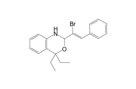 2-[(Z)-1-bromanyl-2-phenyl-ethenyl]-4,4-diethyl-1,2-dihydro-3,1-benzoxazine