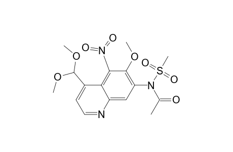 N-[4-(dimethoxymethyl)-6-methoxy-5-nitro-7-quinolinyl]-N-methylsulfonylacetamide