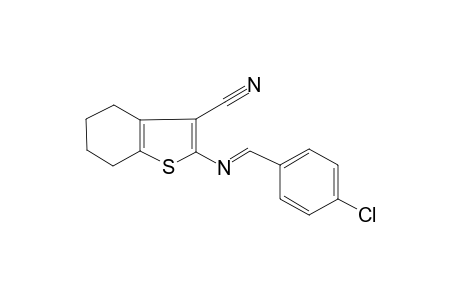 2-([(E)-(4-Chlorophenyl)methylidene]amino)-4,5,6,7-tetrahydro-1-benzothiophene-3-carbonitrile