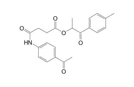 Butanoic acid, 4-[(4-acetylphenyl)amino]-4-oxo-, 1-methyl-2-(4-methylphenyl)-2-oxoethyl ester