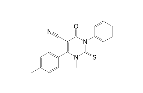 1-Methyl-4-oxo-3-phenyl-2-thioxo-6-p-tolyl-1,2,3,4-tetrahydro-pyrimidine-5-carbonitrile