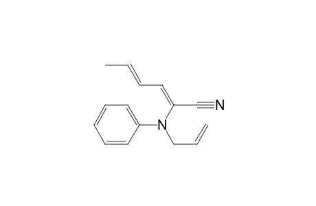 (2Z,4E)-2-(N-allylanilino)-2,4-hexadienenitrile