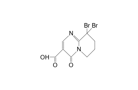 9,9-DIBROM-4-OXO-6,7,8,9-TETRAHYDRO-4H-PYRIDO-[1,2-A]-PYRIMIDIN-3-CARBONSAEURE