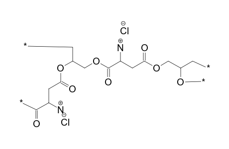 Polyester from aspartic acid hydrochloride and glycerol