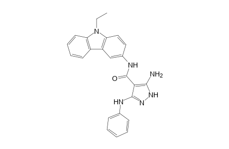 5-Amino-N-(9-ethyl-9H-carbazol-3-yl)-3-(phenylamino)-1H-pyrazole-4-carboxamide