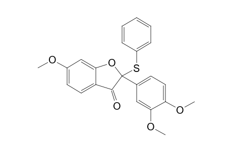 2-(3,4-DIMETHOXYPHENYL)-6-METHOXY-2-(PHENYLTHIO)-BENZOFURAN-3(2H)-ONE
