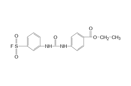 p-{3-[m-(fluorosulfonyl)phenyl]ureido}benzoic acid, ethyl ester