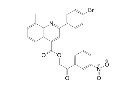 4-quinolinecarboxylic acid, 2-(4-bromophenyl)-8-methyl-, 2-(3-nitrophenyl)-2-oxoethyl ester