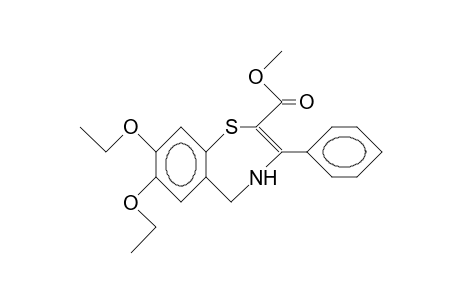 2-Carbomethoxy-3-phenyl-7,8-diethoxy-4,5-dihydro-1,4-benzothiazepine