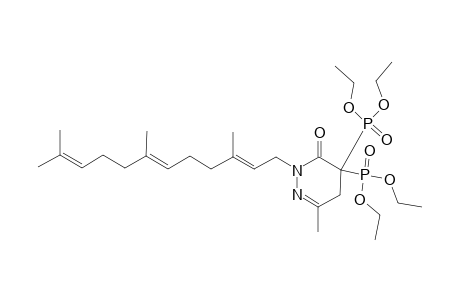 2-(3',7',11'-TRIMETHYL-2'E,6'E,10-DODECATRIENYL)-3,3-BIS-(DIETHOXYPHOSPHINYL)-6-METHYL-4,5-DIHYDRO-3(2H)-PYRIDAZINONE;MINOR-ISOMER