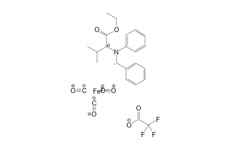 3,3,3-Tricarbonyl-4-isopropyl-1,2-diphenyl-3-(trifluoracetoxy)-1-aza-3-ferra-2-cyclobuten-4-carboxylic acid ethylester