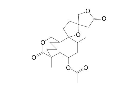 Dispiro[furan-3(2H),2'(5'H)-furan-5',8''-[8H-4,8a]propano[1H-2]benzop yran]-3'',5(4H,4''H)-dione, 5''-(acetyloxy)hexahydro-4'',7''-dimethyl-