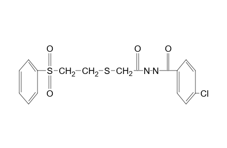 1-(p-chlorobenzoyl)-2-{{[2-(phenylsulfonyl)ethyl]thio}acetyl}hydrazine