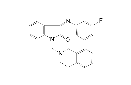 (3Z)-1-(3,4-Dihydro-2(1H)-isoquinolinylmethyl)-3-[(3-fluorophenyl)imino]-1,3-dihydro-2H-indol-2-one