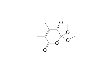 6,6-Dimethoxy-3,4-dimethyl-2H-pyran-2,5(6H)-dione