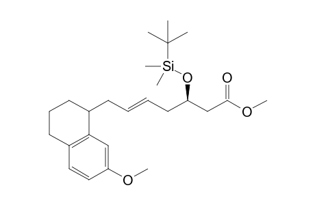 Methyl 3(R)-[(t-butyldimethylsilyl)oxy]-7-(1',2',3',4'-tetrahydro-7'-methoxy-1'-naphthyl)-5-heptenoate