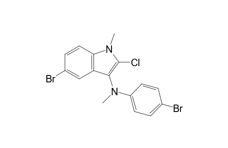 2-Chloro-5-bromo-1-methyl-3-[N-methyl-N-(p-bromophenyl)amino]indole