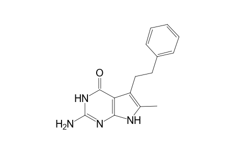 2-Amino-4-hydroxy-5-(2'-phenethyl)-5-methylpyrrolo[2,3-d]pyrimidine
