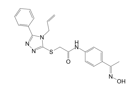 2-(4-Allyl-5-phenyl-4H-[1,2,4]triazol-3-ylsulfanyl)-N-[4-(1-hydroxyimino-ethyl)phenyl]acetamide