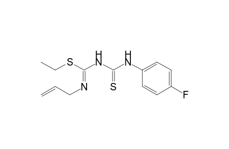 Carbamimidothioic acid, N-[[(4-fluorophenyl)amino]thioxomethyl]-N'-2-propen-1-yl-, ethyl ester