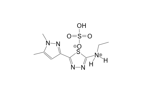 5-(1,5-dimethyl-1H-pyrazol-3-yl)-N-ethyl-1,3,4-thiadiazol-2-aminium hydrogen sulfate