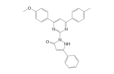 4-(4-Methoxyphenyl)-2-[3(2H)-oxo-5-phenyl-2-pyrazolyl]-6-(p-tolyl)pyrimidine